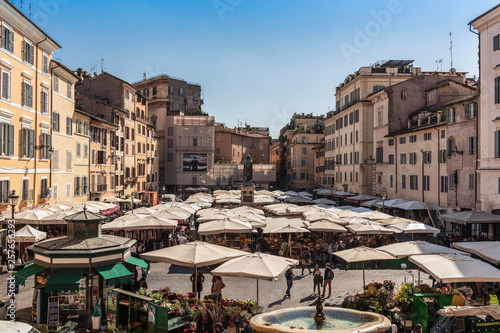 Photography Campo di Fiori; Giordano Bruno; Center; Market; Rome; Lazio; Italy; Europe