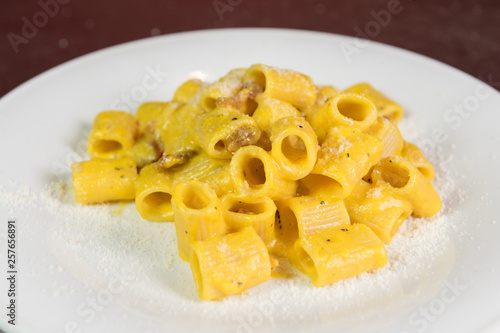 Pasta  Carbonara  Typical  Eggs and Bacon  Cheese  Food  Cucine  Tipical  Rome  Lazio  Italy  Europe