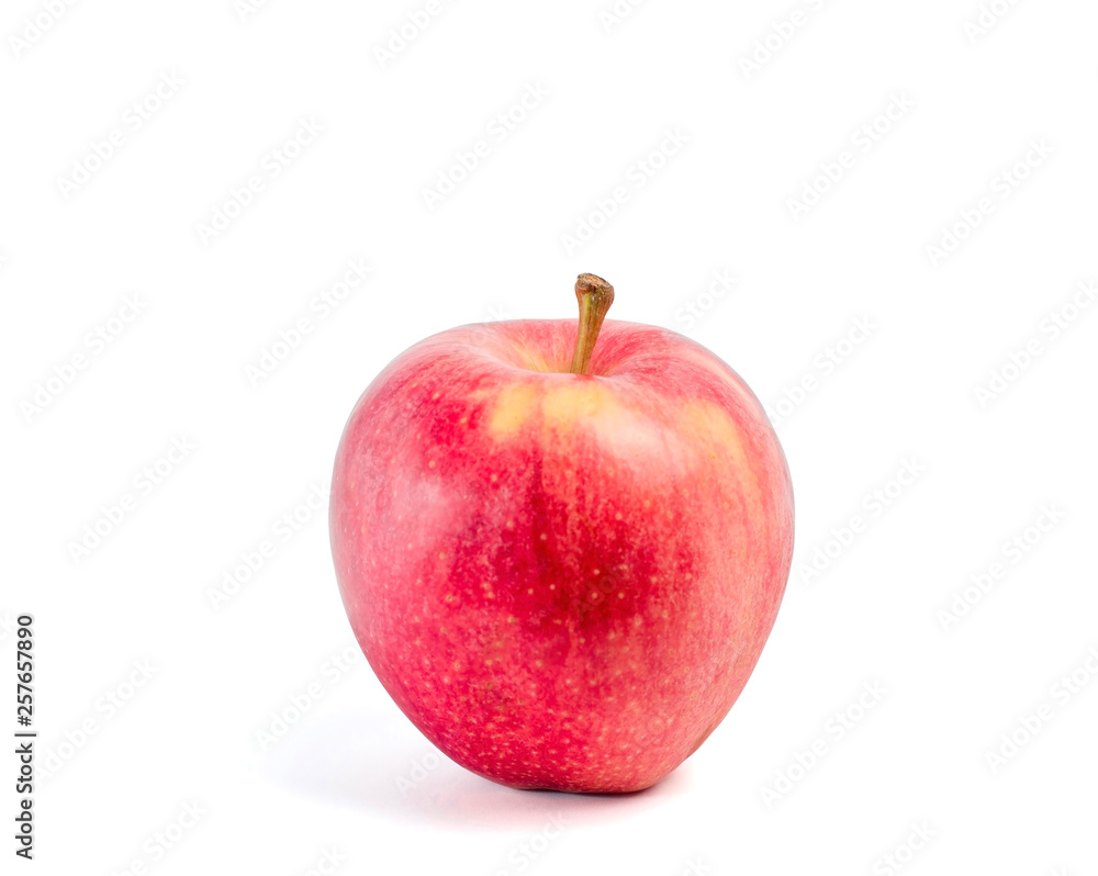 Fresh red apple isolated on white background.