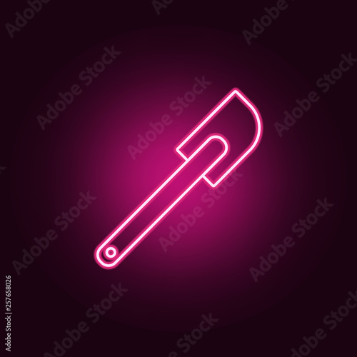 silicone scapula icon. Elements of kitchen tools in neon style icons. Simple icon for websites, web design, mobile app, info graphics