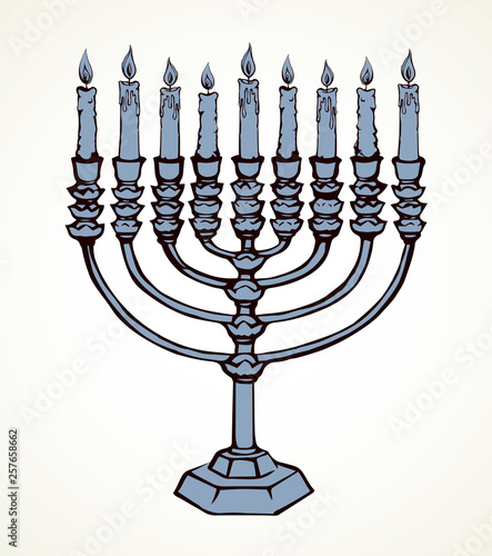 Menorah. Vector drawing