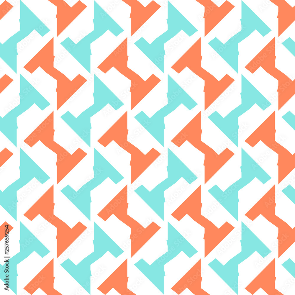 Bright seamless pattern with alternating geometric elements. Bright seamless pattern with alternating geometric elements.