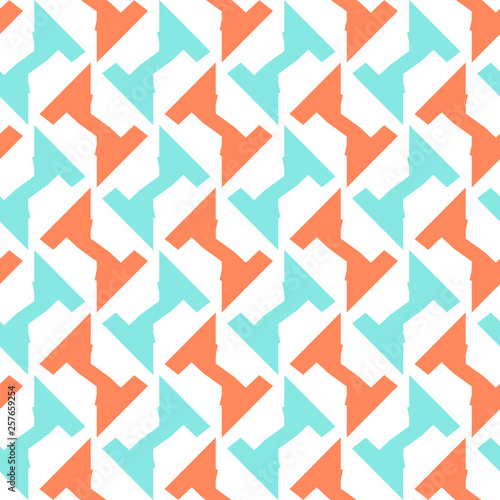 Bright seamless pattern with alternating geometric elements.