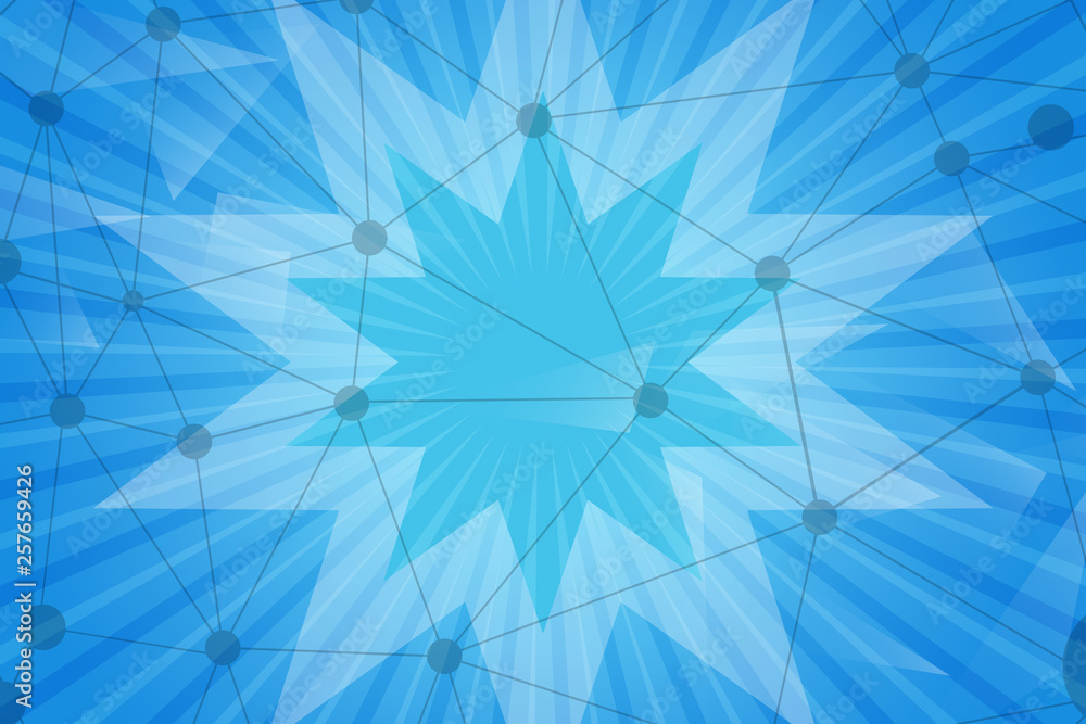 Obraz premium abstract, blue, light, design, wallpaper, illustration, pattern, sun, texture, art, rays, backdrop, bright, graphic, wave, ray, digital, sky, burst, lines, line, technology, gradient, glow, background