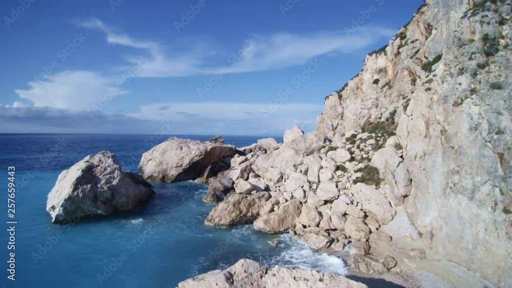 Drone aerial view of Lefkas island Greece Drone aerial view of Lefkas island Greece