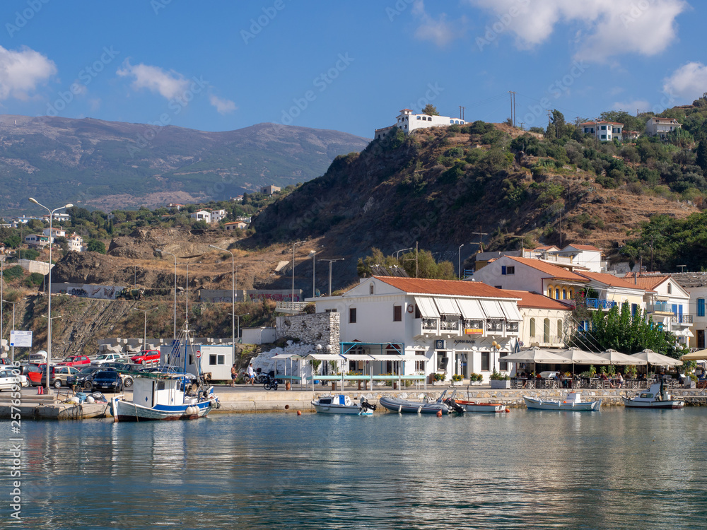 Evdilos village on Ikaria island, Greece
