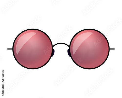 Hipster sunglasses vector illustration. Abstract gradient glass mirrors
