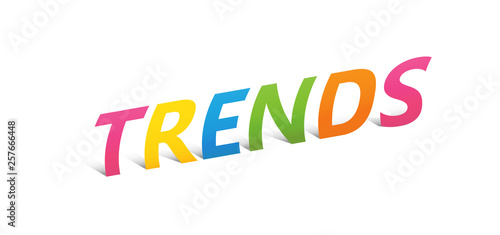 TRENDS upright paper letters typography