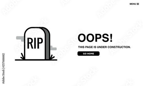 Error Page with RIP Tombstone
