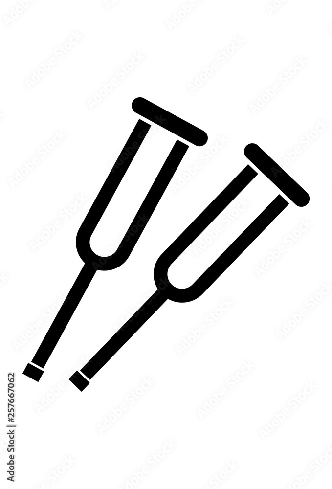 Chrutches Icon Vector Chrutches Icon Vector