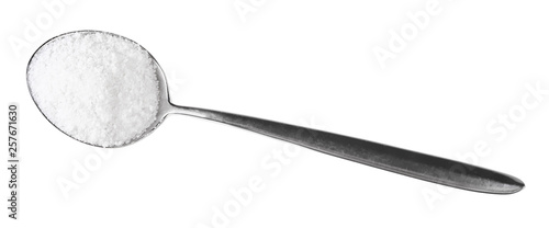 top view of tablespoon with grained Rock Salt
