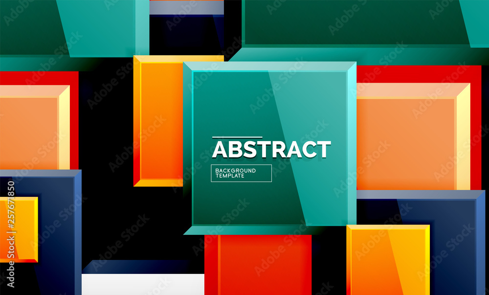 Square geometric background Square geometric background