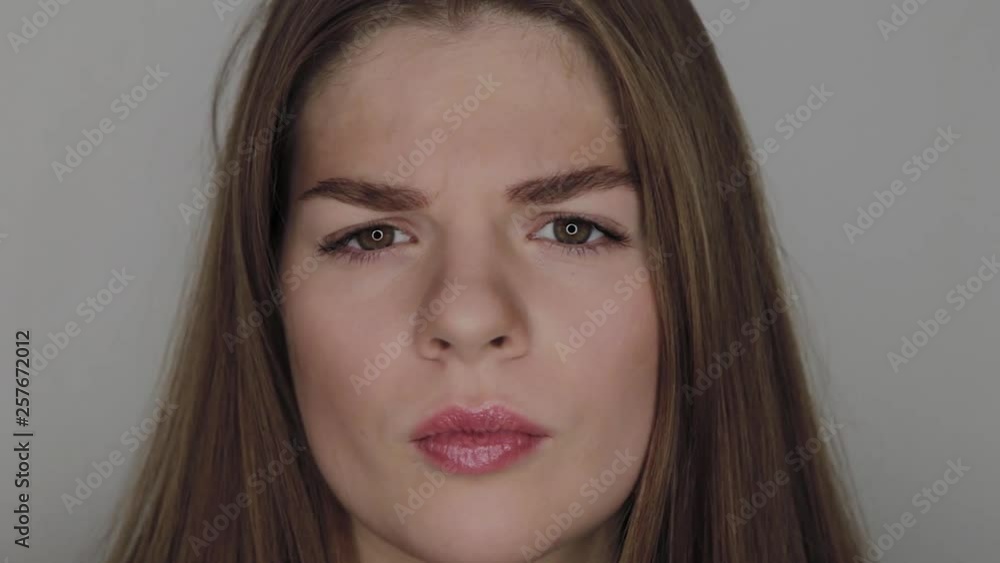 Portrait of a girl with a reflection of the annular LED light in the eyes. Portrait of a girl with a reflection of the annular LED light in the eyes.