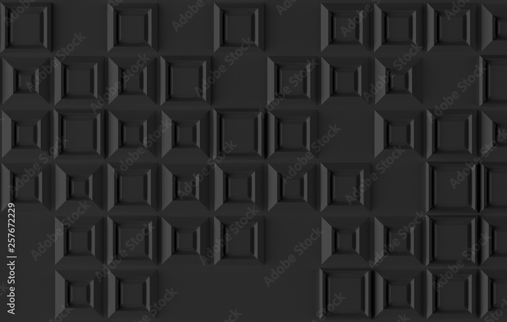 Parametric background based on square grid with different pattern of different volume 3D illustration Parametric background based on square grid with different pattern of different volume 3D illustration