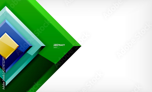 Geometric abstract background, modern square design