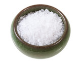 ceramic salt cellar with coarse grained Sea Salt
