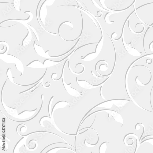 Gray and white elegant flor...