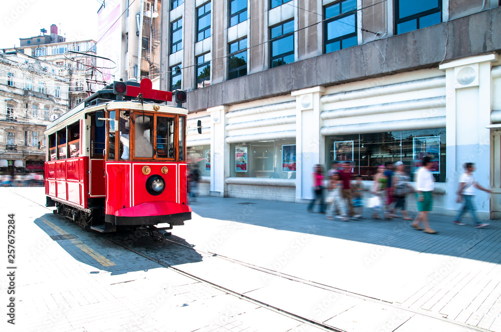 Nostalgic tram, istanbul Taksim