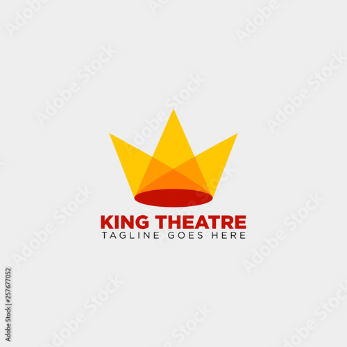 king theatre entertainment simple logo template vector illustration icon lement isolated