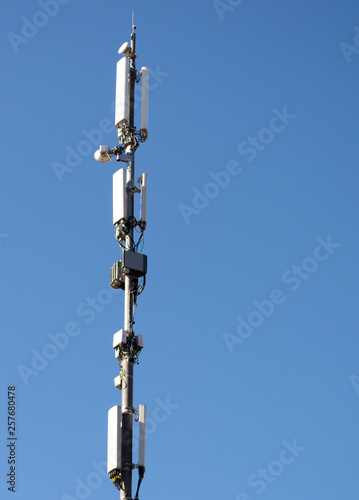 mobile phone tower with antennas