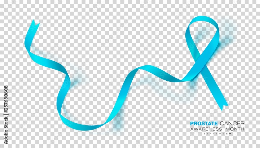 Prostate Cancer Awareness Month. Light Blue Color Ribbon Isolated On
