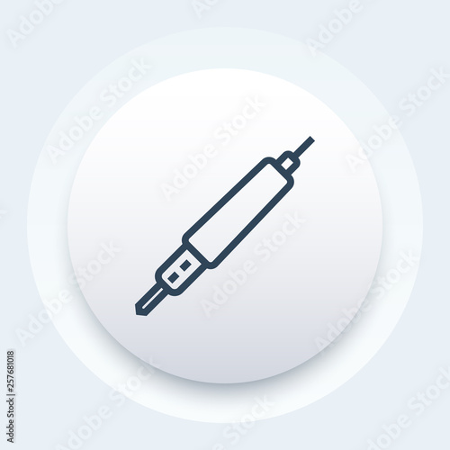 soldering iron vector icon