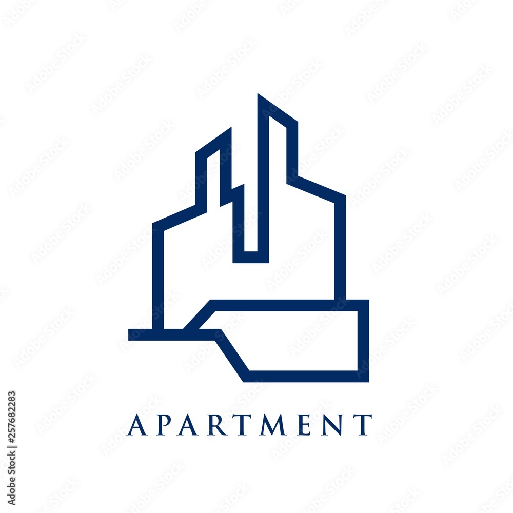 Architecture logo design in line style Architecture logo design in line style