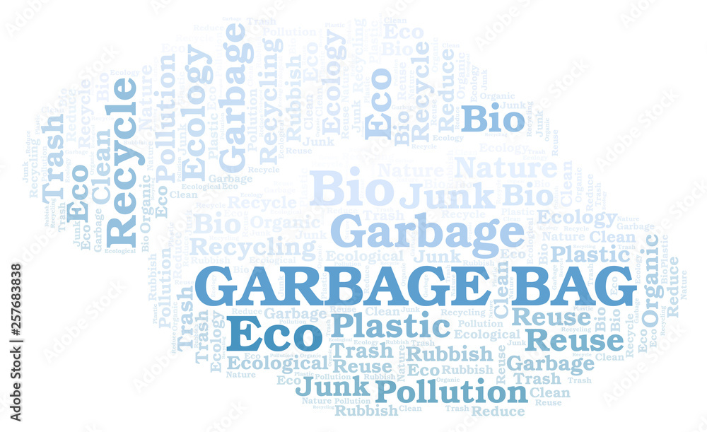 Garbage Bag word cloud.