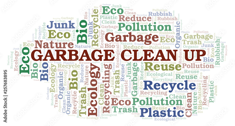 Garbage Clean Up word cloud.