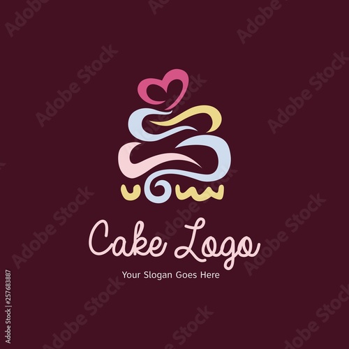 Wedding cake logo design