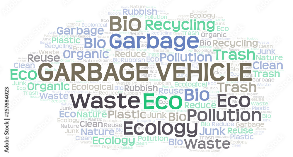 Garbage Vehicle word cloud.