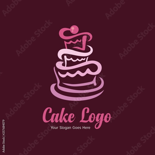 Wedding cake logo design
