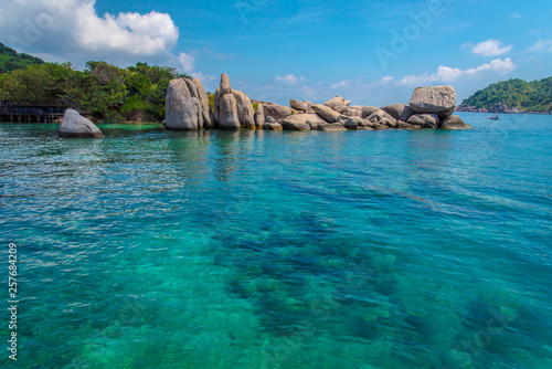 Transparent emerland sea at Koh Tao Island, Thailand