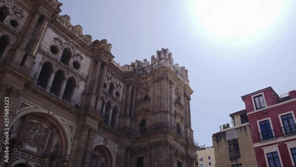 Malaga - Old city. One of the beautiful city in Spain. Architectural details of the Cathedral. Malaga - Old city. One of the beautiful city in Spain. Architectural details of the Cathedral.