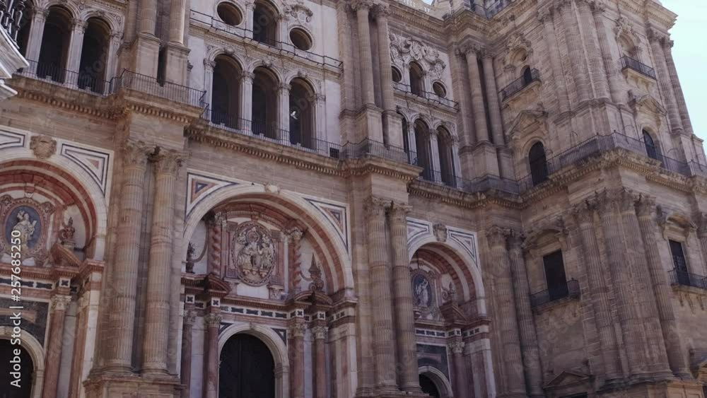 Malaga - Old city. One of the beautiful city in Spain. Architectural details of the Cathedral. Malaga - Old city. One of the beautiful city in Spain. Architectural details of the Cathedral.