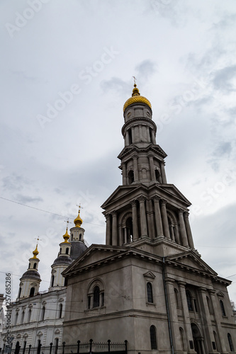 Kharkiv, Ukraine: The Assumption, or Dormition Cathedral, with a 90 m bell tower is the tallest building in Kharkiv. It was the main church of Kharkiv until construction of the Annunciation Cathedral