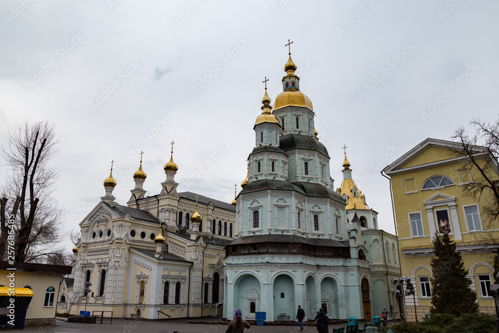 Kharkiv, Ukraine: Pokrovksky Monastery, a male orthodox monastery, is the oldest Kharkov building, build in 1689 year. It is right behind Constitution square, in the historical city center