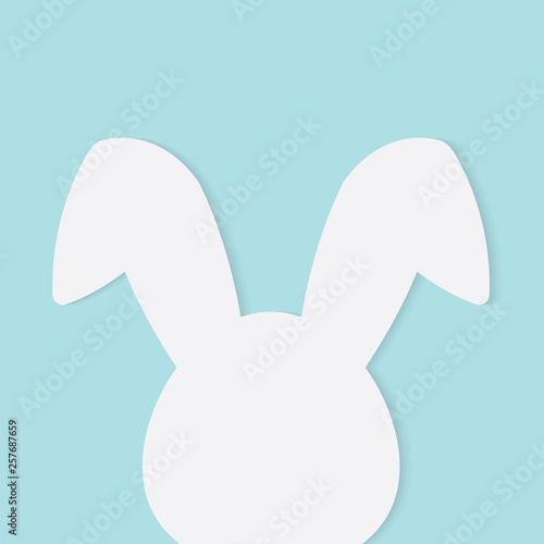 easter bunny silhouette- vector illustration
