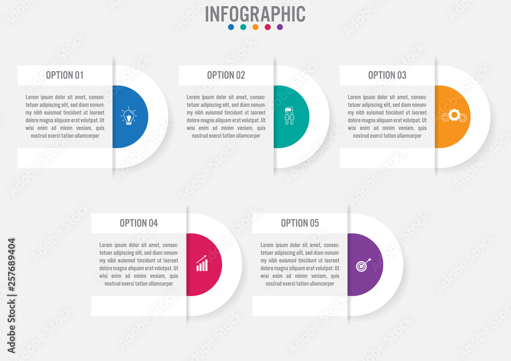 Business infographic labels template with 5 options.Creative concept for infographic.. Business infographic labels template with 5 options.Creative concept for infographic..