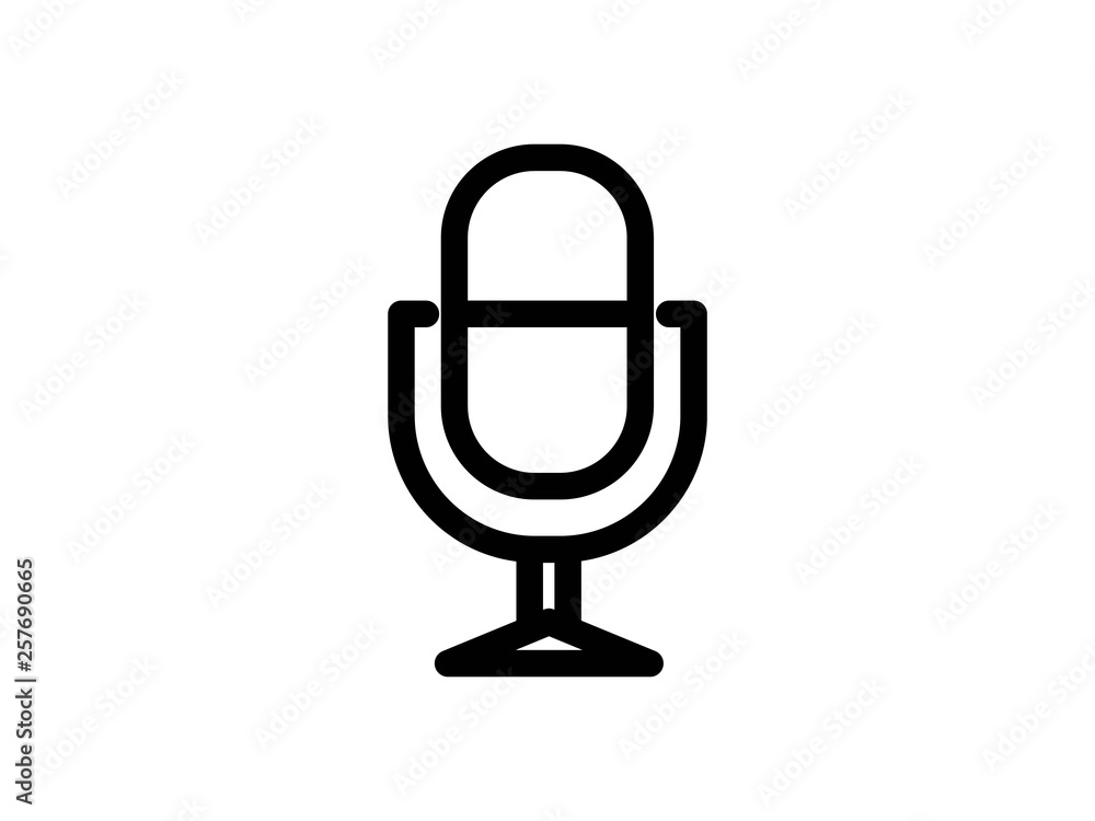 microphone outline vector icon microphone outline vector icon