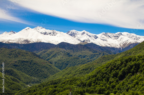beautiful view of the Caucasus Mountains