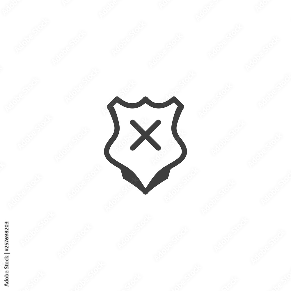 Shield icon. Security sign