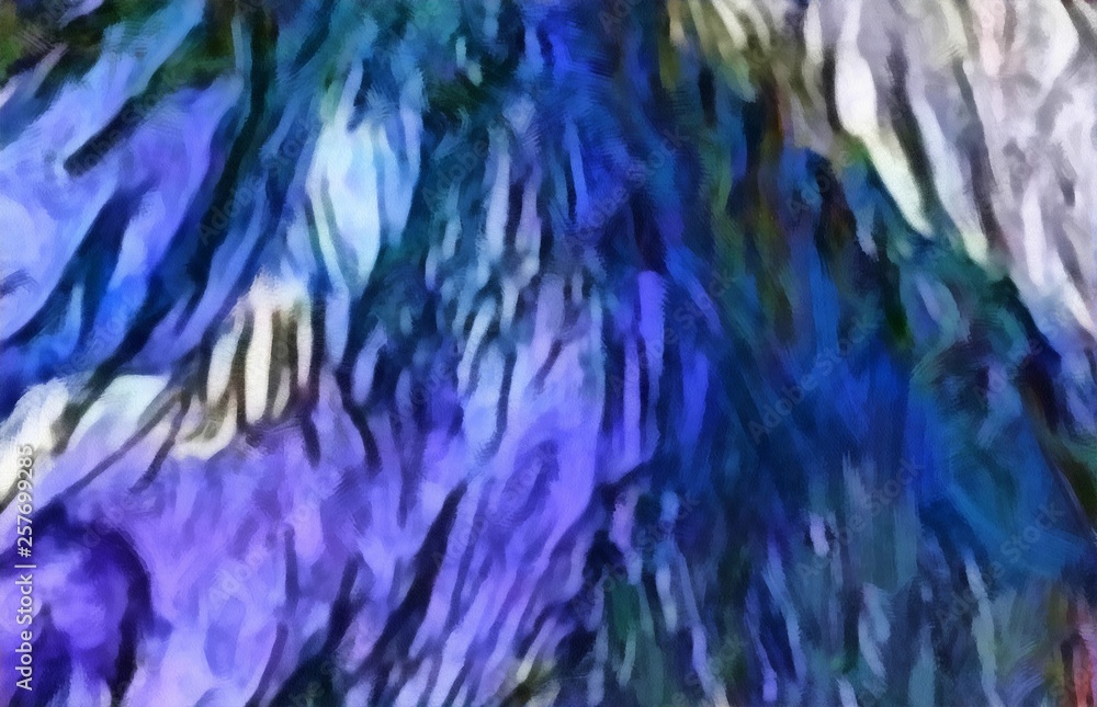 Fototapeta premium Abstraction painted in oil style. Colorful texture background. Multicolored wallpaper graphic design. Pattern for creating artwork and print. Crazy warm colors and cartoon effect. Fun psychedelic art.