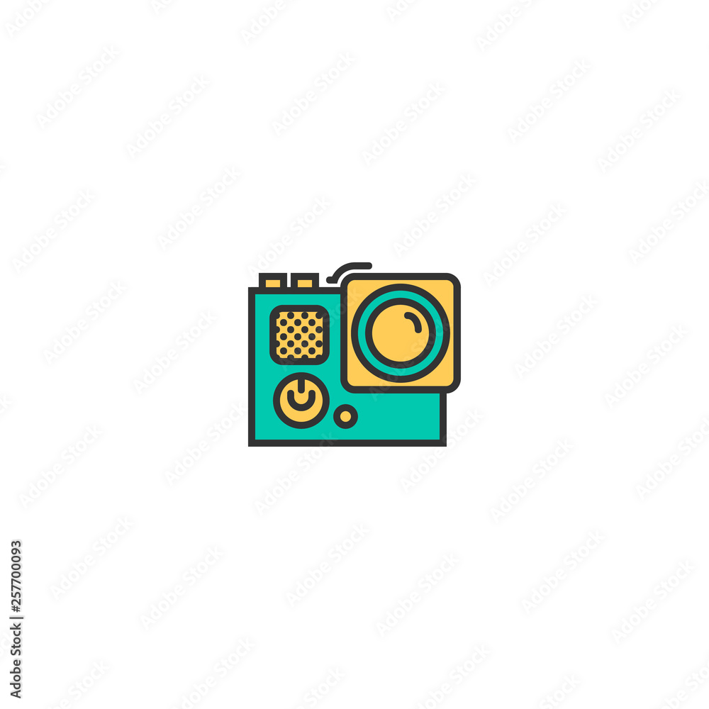 Go pro icon design icon design. Photography and video icon vector design Go pro icon design icon design. Photography and video icon vector design