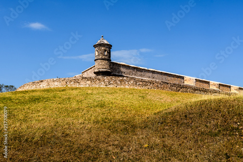 Fort San Miguel on a hill near Campeche, Mexico