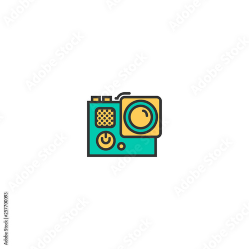 Go pro icon design icon design. Photography and video icon vector design