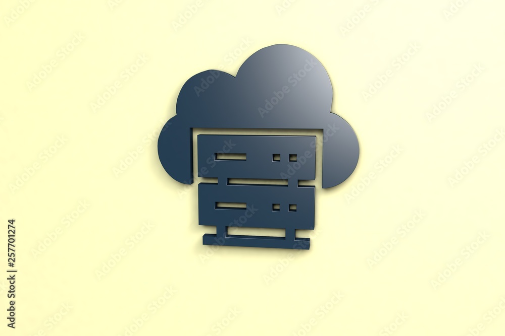 blue 3D illustration and yellow background blue 3D illustration and yellow background