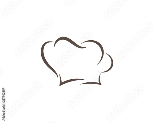 hat chef logo template vecto