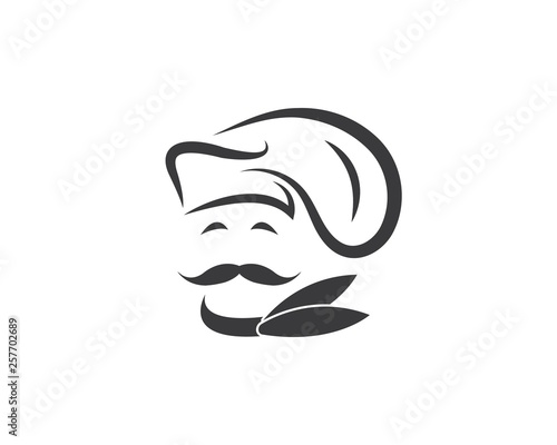 hat chef logo template vecto