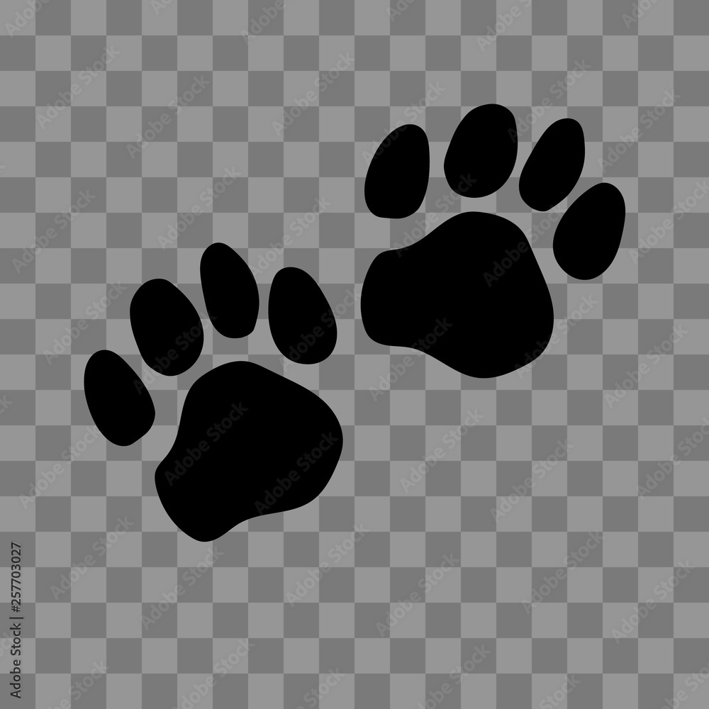 Fototapeta premium Paw prints. Logo